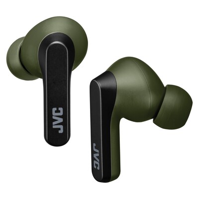 JVC RIPTIDZ True Wireless Earbuds with Charging Case, Bluetooth, Olive (HAA9TG)