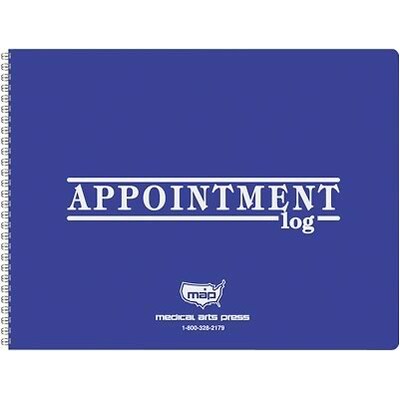 Medical Arts Press® 2 Column Weekly Appointment Log, 2020, 8-1/2x11, Blue Cover