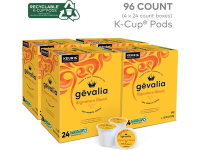 Gevalia Signature Blend Coffee Keurig K-Cup Pod, Light Roast, 96/Box (5305CT)