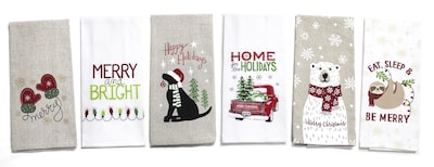 Christmas Cheer Saying Tea Towel