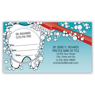 Medical Arts Press® Dual-Imprint Peel-Off Sticker Appointment Cards; Premium, Brush/Bubbles