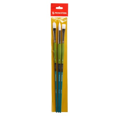 Princeton Snap! Long Handle Oil and Acrylic Synthetic Brush Set No.5, 3/Set, 2 Sets/Bundle (PBXP9800