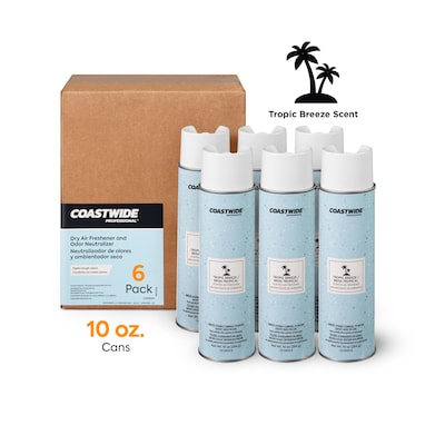 Coastwide Professional™ Air Freshener Aerosol, Tropic Breeze Scent, 10 Oz., 6/Carton (CW58509-A)
