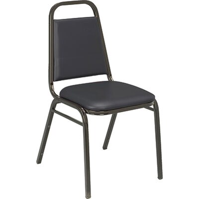 KFI® 810 Series Vinyl Dome Seat Stacking Chairs; Black, Black Frame