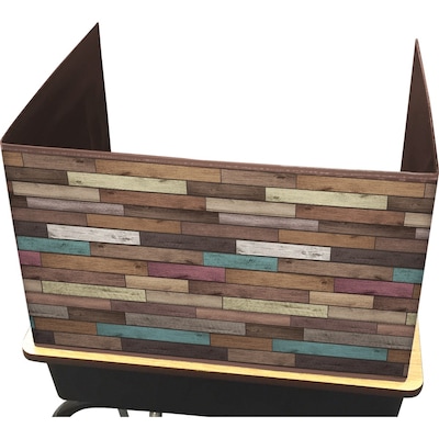 Teacher Created Resources 22 Reclaimed Wood Design Privacy Screen, Multicolored, Pack of 2 (TCR2034