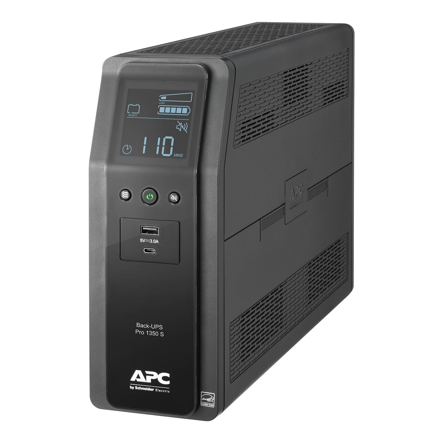 APC Series 1350VA Battery Backup UPS, 10-Outlets, Black (BR1350MS)