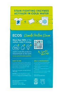 ECOS Laundry Detergent Packs with Enzymes, Free & Clear, 40/Pack (9637/06)