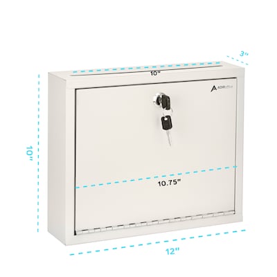 AdirOffice Multipurpose Drop Box Mailbox with Suggestion Cards, Large, White (631-03-WHI-PKG)