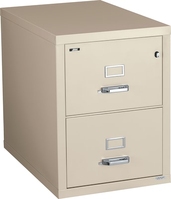 Quill Brand® 2-Drawer Fireproof Vertical File, Letter, Putty, 25"D (Q252LTRPY)
