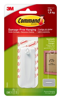 Command Sawtooth  Hanger, 4 lb., White (17040ES)