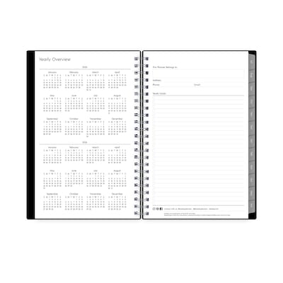 2025-2026 Blue Sky Enterprise 5" x 8" Academic Year Weekly & Monthly Planner, Plastic Cover, Black (130611-A26)