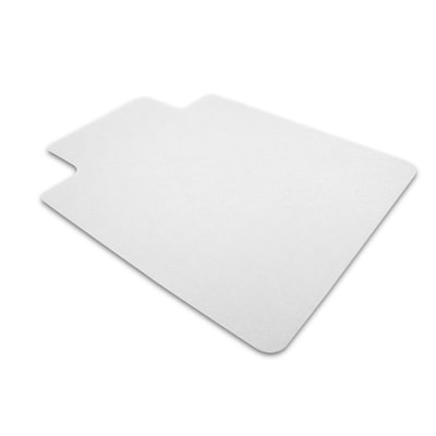 Floortex Cleartex Unomat Hard Floor and Carpet Tiles Chair Mat with Lip, 48 x 60, Clear Polycarbon