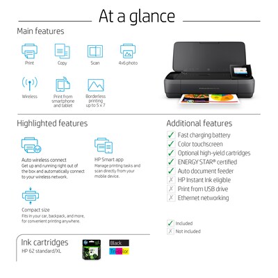 HP® OfficeJet 250 Mobile All-in-One Printer