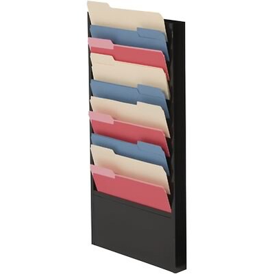 Durham® SteeL Literature Rack; 10 Pocket, For 12W Paper, Black