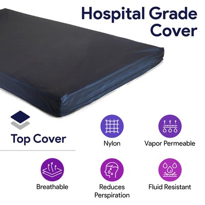 ProHeal Bariatric Foam Hospital Bed Mattress, Two Layered High-Density Foam,  42" x 80" x 6" (PH-81062-RR)