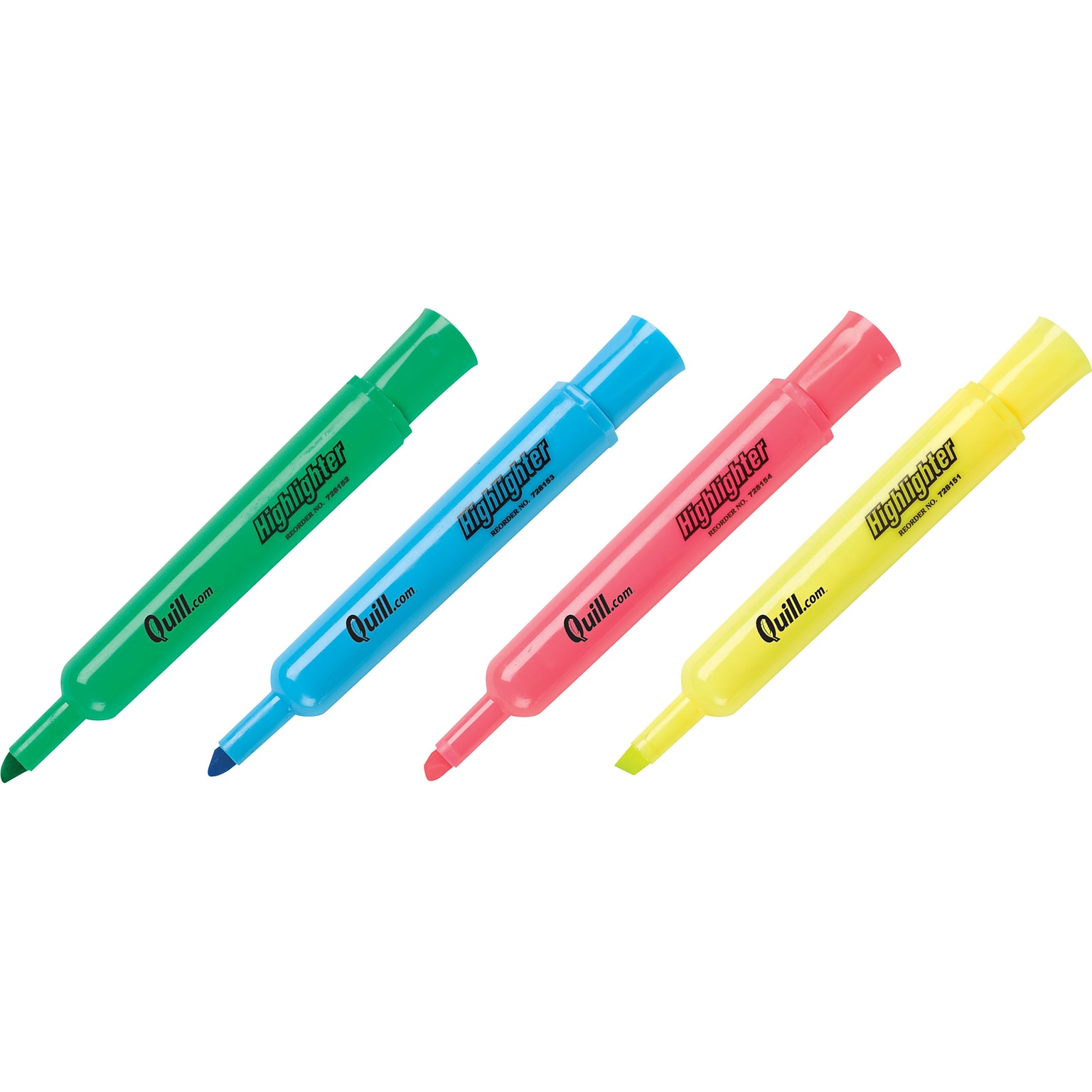Quill Brand® Tank Style Highlighters, Chisel Tip, Assorted, Dozen (10400-QCC)
