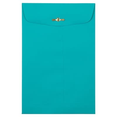 JAM Paper Clasp Catalog Envelope 6" x 9", Sea Blue, 100/Box (900807461)