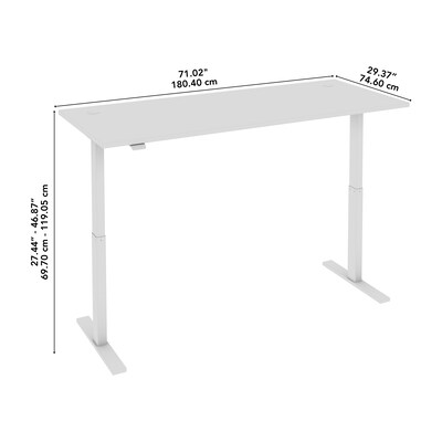 Bush Business Furniture Move 60 Series 72"W Electric Adjustable Standing Desk, Hansen Cherry (M6S7230HCWK)