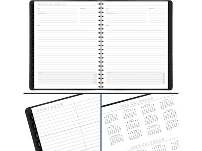 2025 AT-A-GLANCE Contemporary 8.25" x 11" Weekly & Monthly Planner, Faux Leather Cover, Charcoal (70-950X-45-25)