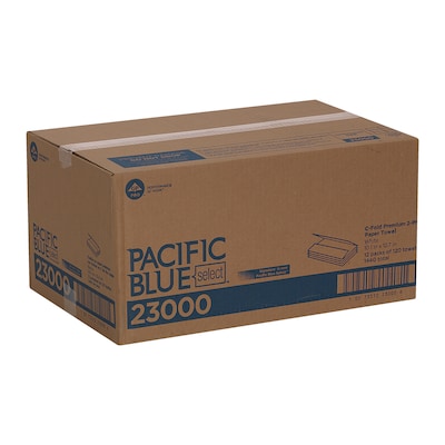 Pacific Blue Select C-Fold Paper Towels, 2-ply, 120 Sheets/Pack, 12 packs/carton (23000)