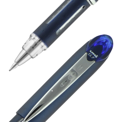 uni-ball Jetsream Ballpoint Pen, Fine Point, 0.7mm, Blue Ink, Dozen (40174)