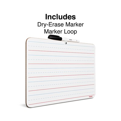 Staples Dry-Erase Learning Board, 8.9 x 11.8 12/Pack (61296-12PK)