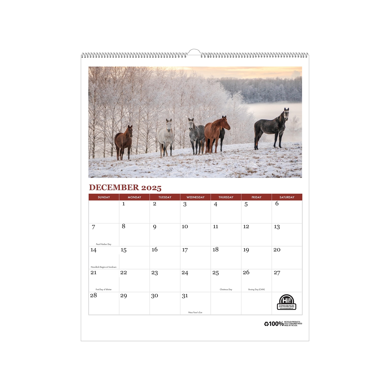 2025 House of Doolittle Farm Life 11 x 14 Monthly Wall Calendar (316-25)