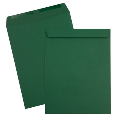 JAM Paper Catalog Envelope 10" x 13", Dark Green, 25/Pack (31287538)