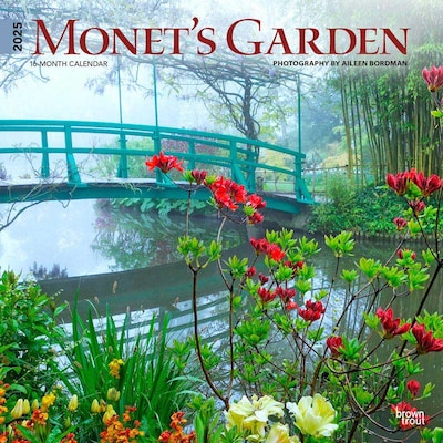 2025 BrownTrout Monets Garden 12 x 12 Monthly Wall Calendar (9781975477431)