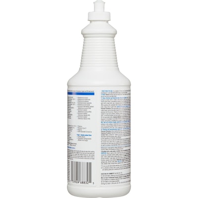 Clorox Healthcare Bleach Germicidal Cleaner, Pull-Top 32 Ounces, 6 Bottles/Case (68832)