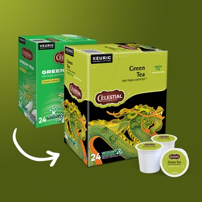 Celestial Seasonings Green Tea, Keurig® K-Cup® Pods, 96/Carton (14734)