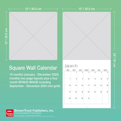 2025 BrownTrout California National Parks 12" x 12" Monthly Square Wall Calendar (9781975474553)