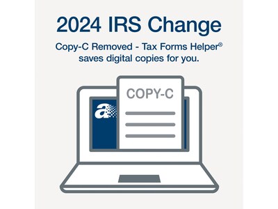 Adams 2024 1099-NEC Tax Form with e-files and Access to Adams Tax Forms Helper, 4-Part, 3-Up, Copy A, 1, B, 2, 24/Pack