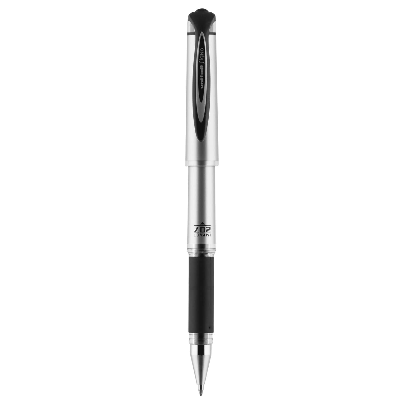 uniball 207 Impact Gel Pens, Bold Point, 1.0mm, Black Ink (65800) |  Quill.com