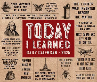 2025 Willow Creek Today I Learned - Facts and Daily Trivia 6" x 5.5" Day-to-Day Calendar (41055)