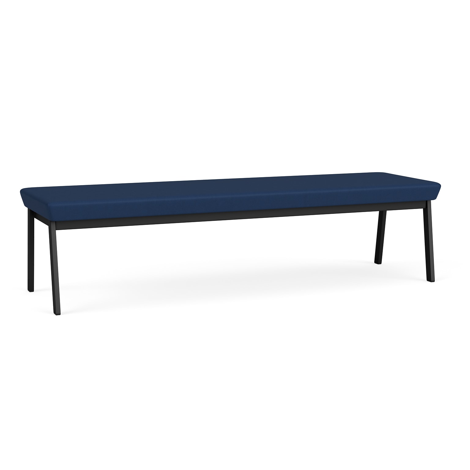 Lesro Newport Vinyl 3-Seat Waiting Reception Bench, Patriot Plus Imperial Blue/Black (NP3001.SBK-01PPIB)