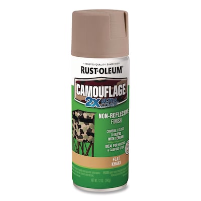 Rust-Oleum Camouflage Spray Paint, 12 oz. Aerosol Can, Flat Khaki (RST279177)