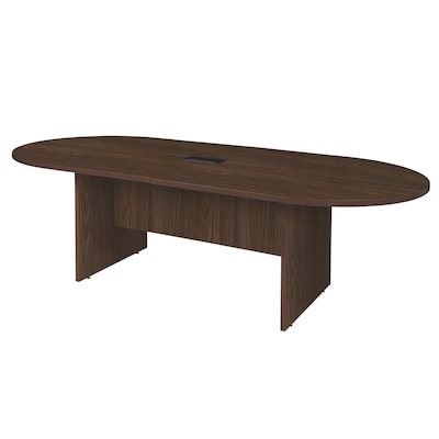 Regency Legacy 8 ft Racetrack Conference Table with Charging Port, Neo Walnut (LCTRT9543NW)