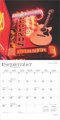 2025 BrownTrout Nashville 12" x 12" Monthly Square Wall Calendar (9781975476427)