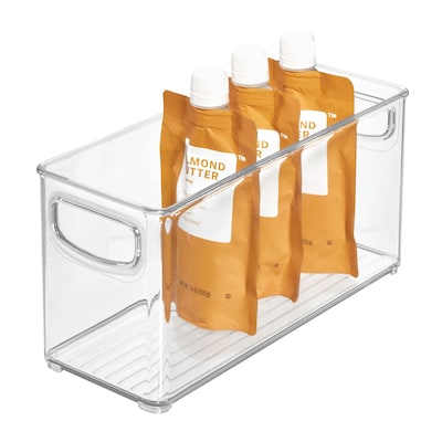 iDESIGN Small Stackable Plastic Storage Bin, Clear (63799)