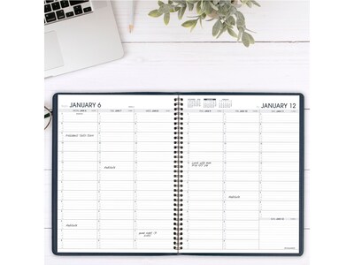 2025 AT-A-GLANCE 8.25 x 11 Weekly Appointment Book Planner, Faux Leather Cover, Wine Stone (70-950