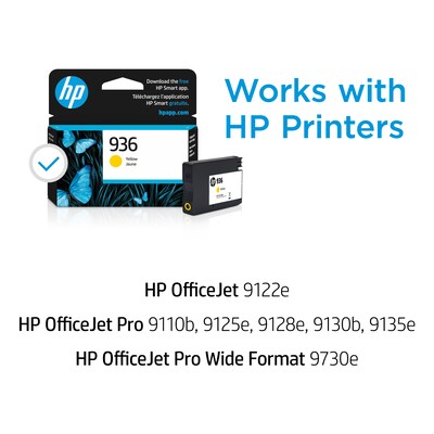 HP 936 Yellow Standard Yield Ink Cartridge (4S6V1LN), print up to 800 pages