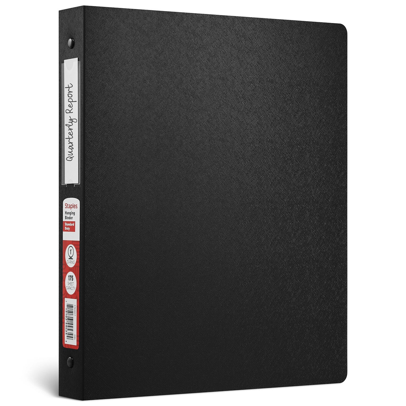 Staples 1 3-Ring Hanging Binders, Black (ST62617)