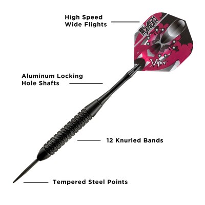 Viper Black Mariah Steel Tip Darts, 22 Grams (22-1322-22)