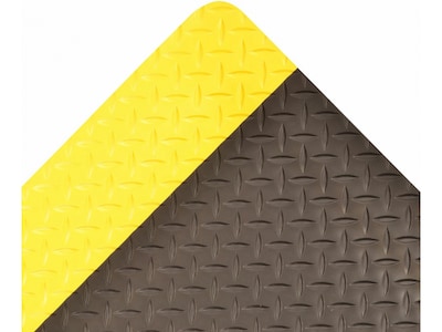 NoTrax Saddle Trax Anti-Fatigue Mat, 36 x 24, Black/Yellow (979S0023YB)