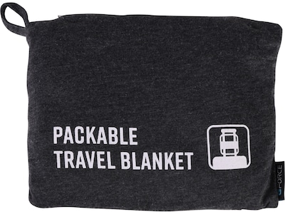 G Force Fabric Travel Blanket, 50 x 47, Gray (27119)