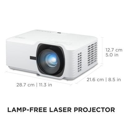 ViewSonic 5000 Lumens 1080P Laser Projector with 1.6x Optical Zoom, White (LS741HD)