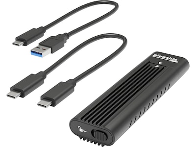 Plugable M.2 USB 3.1 NVMe External Hard Drive Enclosure, SSD, Black (USBC-NVME)