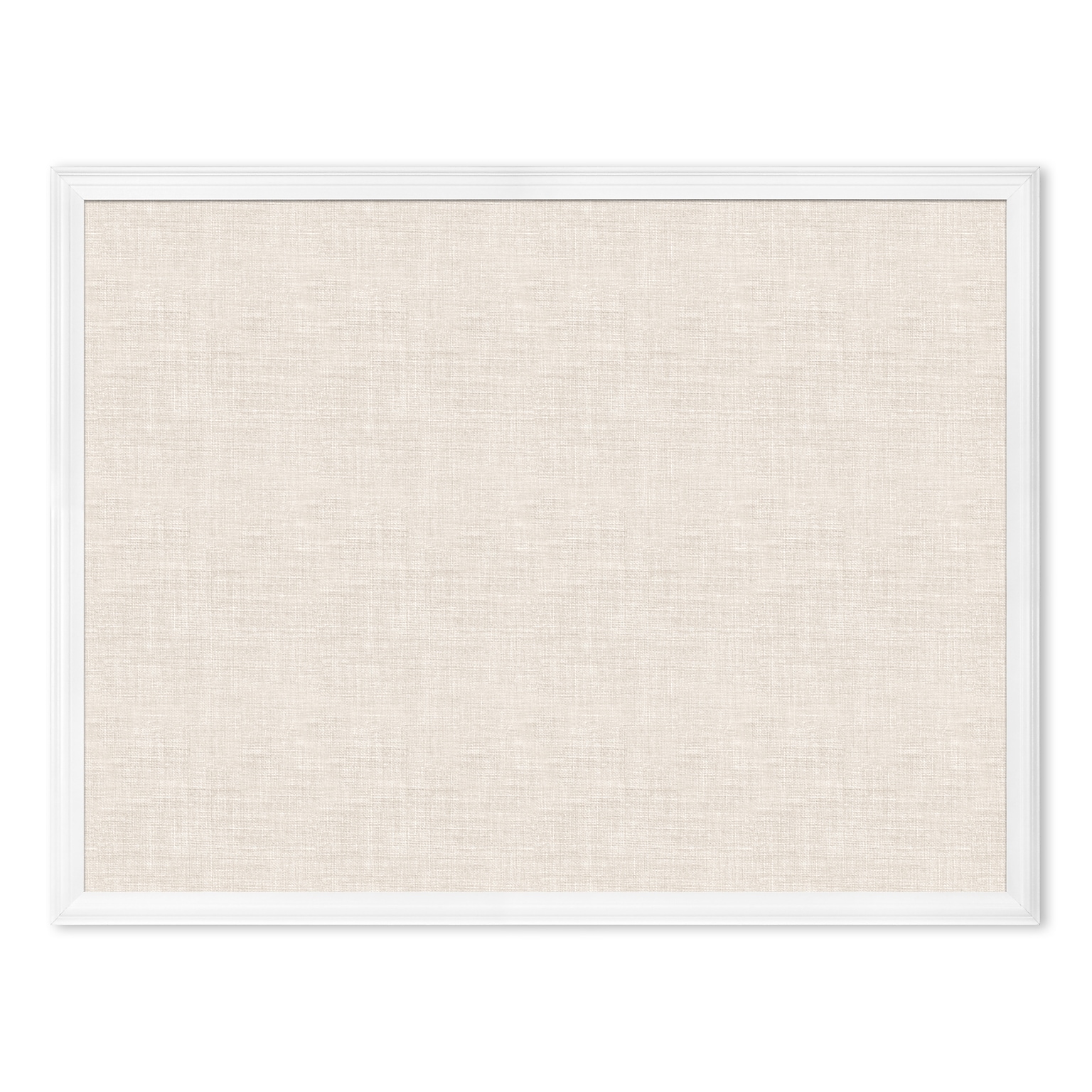 U Brands Cork Linen Bulletin Board, White Decor Frame, 40 x 30 (2917U00-01)