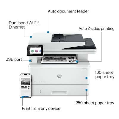 HP LaserJet Pro MFP 4101fdw Wireless All-in-One Printer, Scan, Copy, Fax,  Fast Speeds, Secure, Best | Quill.com
